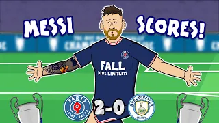 💥MESSI scores against MAN CITY!💥 (2-0 Champions League 2021-22 PSG Goals Highlights Gueye)