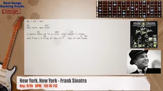 🎸 New York, New York - Frank Sinatra Guitar Backing Track with chords and lyrics