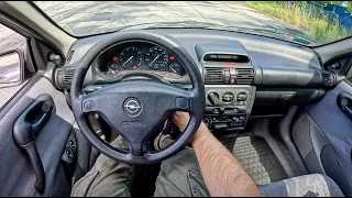 1998 Opel Corsa B [1.4 i 60HP] |0-100| POV Test Drive #1767 Joe Black