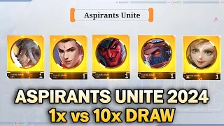 ASPIRANTS UNITE 2024 DRAW IN 18 ACCOUNTS || 1X DRAW VS 10X DRAW