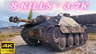 Jagdpanzer 38(t) Hetzer  8 Kills 3.7K Damage  World of Tanks Replays ,WOT tank games