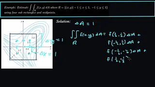 Midpoint Rule Double Integrals Using Level Curves!