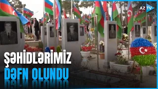 Təxribat nəticəsində şəhid olan hərbçilərimiz son mənzilə yola salındı