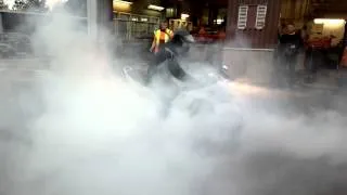 Honda CBR1100XX burnout.