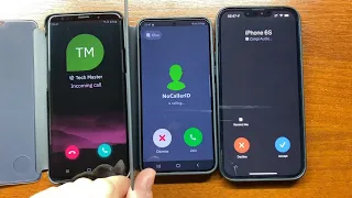 Samsung S9+ vs Samsung S22 vs Apple iPhone 13 PM TeleGuard vs Snapchat vs Zangi Apps Incoming Calls