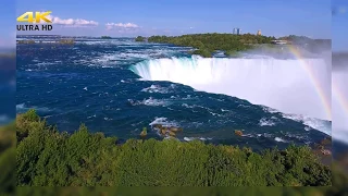 Ниагарский водопад 4К. Полет над самым большим водопадом на планете под потрясающую музыку Yakuro