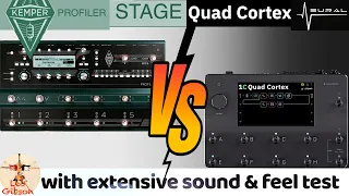 Neural DSP Quad Cortex vs Kemper Stage (extensive sound/ feel test and detailed comparison chart!)