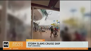 Storm slams cruise ship docked in Port Canaveral