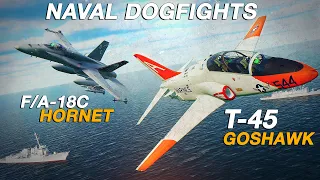 T-45 Goshawk Vs F/A-18C Hornet | Naval Dogfights Training | Digital Combat Simulator | DCS |