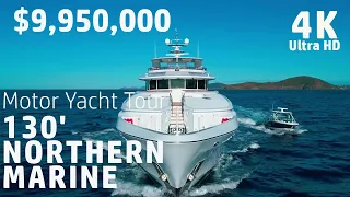 4K |$9,950.000 Yacht  Tour - 130' Northern Marine Motor🌴🌊🌊 Plz SUBSCRIBE🌴