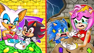 Poor Sonic Family vs Rich Shadow Family - Sonic Sad Backstory | Sonic the Hedgehog 2 Animation