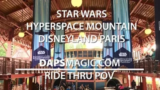 4K POV Star Wars Hyperspace Mountain - Disneyland Paris