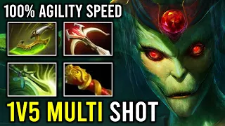 100% FULL AGILITY SPEED Brutal Right Click Multishot Arrow Imba Crit Hit Like a Truck Medusa Dota 2