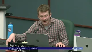 Bloomington City Council, March 27, 2024