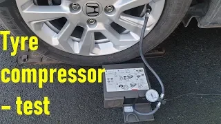 Tyre compressor - test