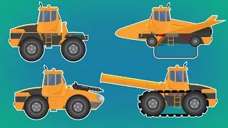 Transformer | Fighter Jet Tank | Tank Destroyer  | Sentry Gun Tank | Vehicles Video For Kids