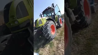 пахота на тракторе CLAAS#traktor CLAAS Arion