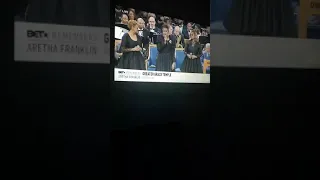 The Clark Sisters preforming at Aretha Franklin funeral