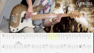black sunday- Cypress hill-all bass riffs playalong with tabs