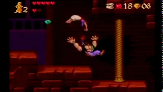 SNES Aladdin - Palace 2 ceiling glitch