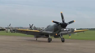 Duxford 24th September 2017 12 spitfires taking off
