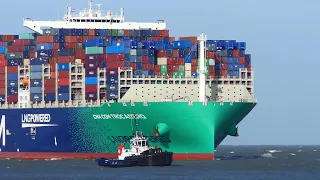 Arrival of the 400M long Ultra Large LNG Powered CMA CGM TROCADERO #260