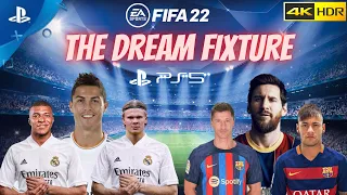 Real Madrid Vs Barcelona Ft. Ronaldo, Mbappe, Haaland, Messi, Neymar & Lewandowski (PS5 4K) | FIFA22