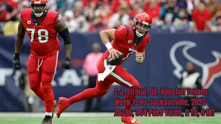 C.J. Stroud Week 12 Every Drop-back, Pass, and Run Houston Texans vs Jacksonville Jaguars NFL 2023