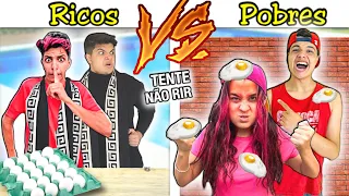 RICOS VS POBRES TENTE NÃO RIR COM YOUTUBERS FAMOSOS #83 (adivinhe o final)