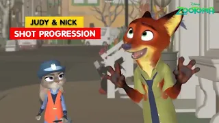 Zootopia | Nick and Judy Hopps Shot Progression | Animation Breakdown | 3D Animation Internships