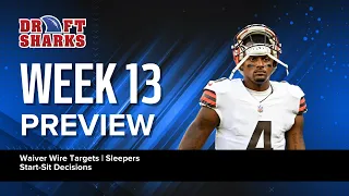 Week 13 Fantasy Football Preview -- Waiver-Wire Targets | Sleepers | Start-Sit Decisions