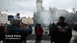 CELÉ VIDEO: STŘETY DEMONSTRANTŮ V PRAZE S POLICISTY