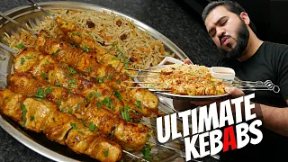 Chicken Kebab with Rice & Sauce | Chicken Kebab Recipe