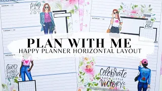 PLAN WITH ME 📒 | HAPPY PLANNER HORIZONTAL LAYOUT | RONGRONG & FLORALS | AUG 23 - 29