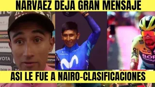 Jhonatan NARVAEZ DEJÓ MENSAJE TRAS VENCER A POGACAR EN EL GIRO DE ITALIA  / ASI CORRIÓ NAIRO