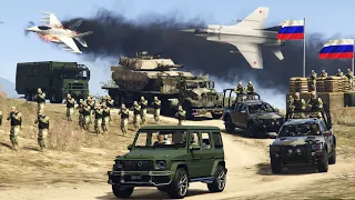 Russia vs Ukraine War | Russian Air Attack on Ukraine Military Convoy - GTA 5