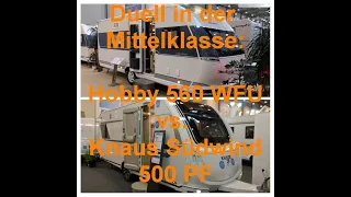 Duell in der Mittelklasse: Hobby Prestige 560 WFU vs. Knaus Südwind 500 PF Wohnwagen Vergleichstest