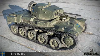 Лучший танк 3-го уровня! Шведский танк Strv/M40L- настоящая  гроза рандома.  Доминатор песка!