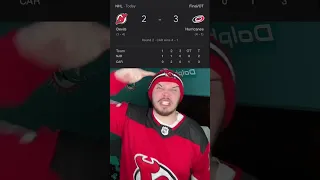 NJ DEVILS LOSE SERIES 3-1 TO HURRICANES 😭 (PARENTAL ADVISORY) #nhl #nhlhockey #nhlplayoffs #devils