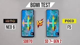 Poco F5 Vs Iqoo Neo 6 Pubg Bgmi Test And Battery And Heating Test @GyanTherapy