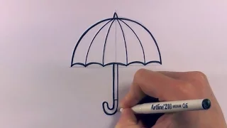 How To Draw An Umbrella | Doodle Art | zooshii