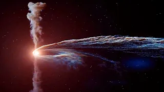 Black Hole Ripping A Star To Shreds || Spaghettification 4K Simulation
