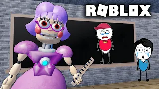 Escape Miss Ani-Tron's Detention - ROBLOX Scary Obby | Khaleel and Motu Gameplay