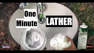 Quick One Minute Shaving Cream Lather!