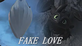 Toothless and Light Fury "Fake Love" | Nочная Fурия |