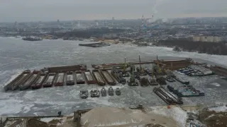 Зимняя стоянка судов в Казани