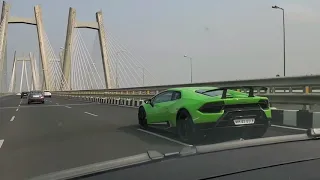 Bandra Worli Sealink Drive with Supercars || Ferrari 488 Pista | Lamborghini Huracan Performante