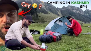 Night Camping In Peaceful Area In Jungle 🏕️ After 6Hrs Of Trekking In Kashmir || Ep-1 || The Umar