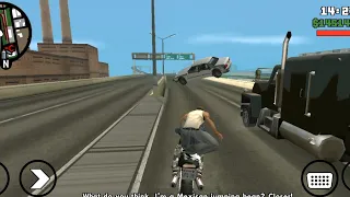 #gta san Andreas cesar jumping on truck mission Android gameplay