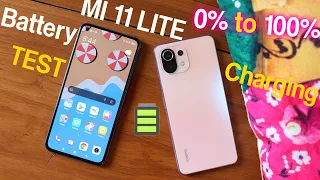 Mi 11 Lite Battery Charging Time Test - 0% to 100% ? 4250mAh Battery 🔋 33W Fast Charging 🔥